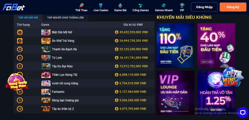 Các trò chơi casino và máy đánh bạc tại W88 Thể Thao